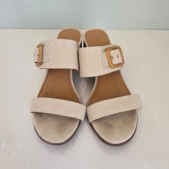 Tommy Bahama Trista Slide Sandal Women's 8.5M Linen Coastal Tropical Nautical - Picture 3 of 14